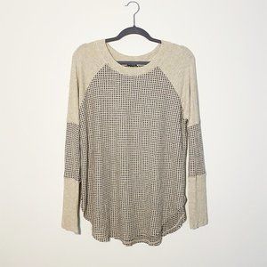 Earthbound Oatmeal/Cream and Black Long Sleeve Thermal